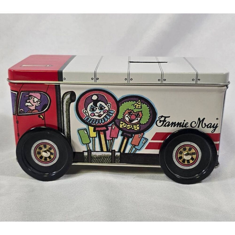 Vintage 1994 Fannie May Candies Delivery Truck Tin Bank